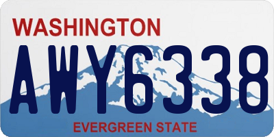 WA license plate AWY6338