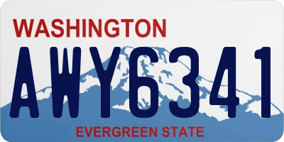 WA license plate AWY6341
