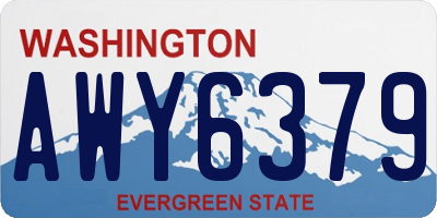 WA license plate AWY6379