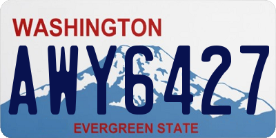 WA license plate AWY6427