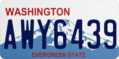 WA license plate AWY6439