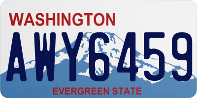 WA license plate AWY6459