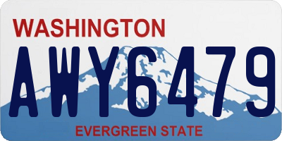 WA license plate AWY6479