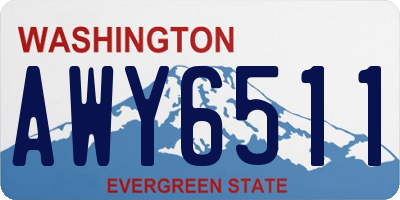 WA license plate AWY6511