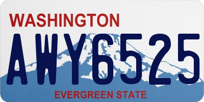 WA license plate AWY6525