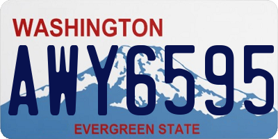 WA license plate AWY6595