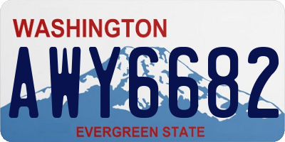 WA license plate AWY6682