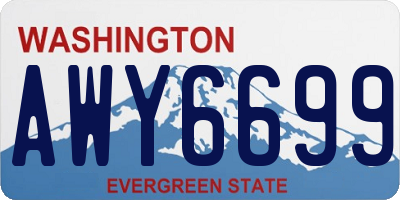 WA license plate AWY6699