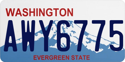 WA license plate AWY6775