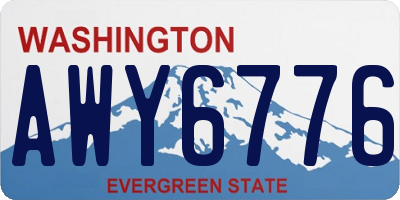 WA license plate AWY6776