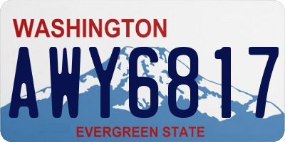 WA license plate AWY6817