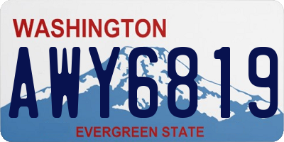 WA license plate AWY6819