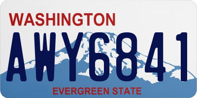 WA license plate AWY6841
