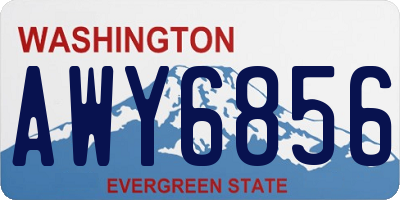 WA license plate AWY6856