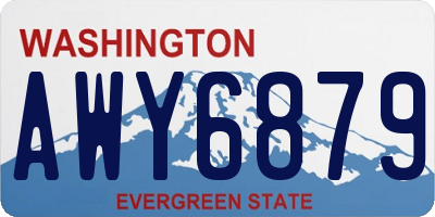 WA license plate AWY6879