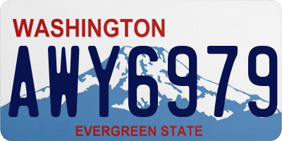 WA license plate AWY6979