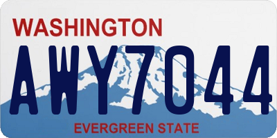 WA license plate AWY7044