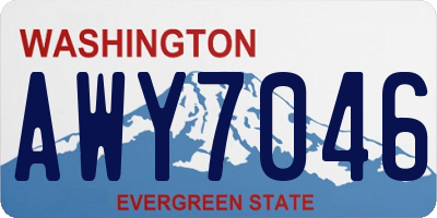 WA license plate AWY7046