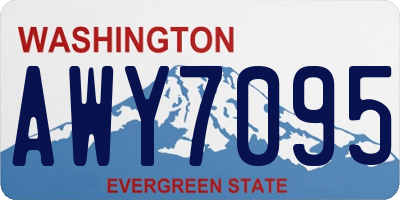 WA license plate AWY7095