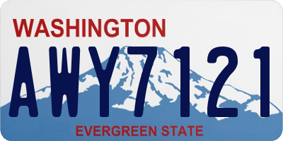 WA license plate AWY7121