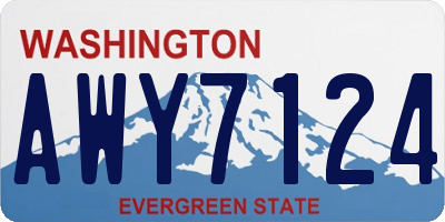 WA license plate AWY7124