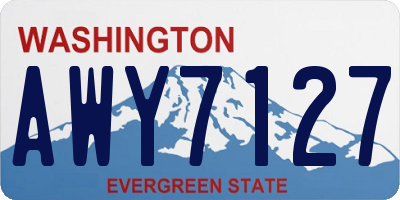 WA license plate AWY7127