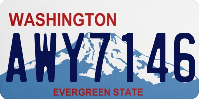 WA license plate AWY7146