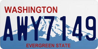 WA license plate AWY7149