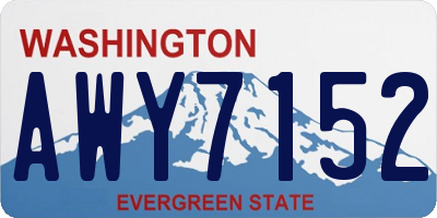 WA license plate AWY7152