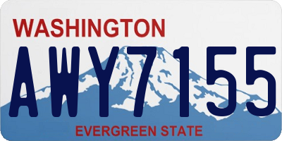 WA license plate AWY7155