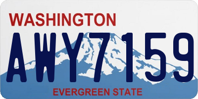 WA license plate AWY7159