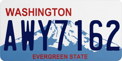 WA license plate AWY7162