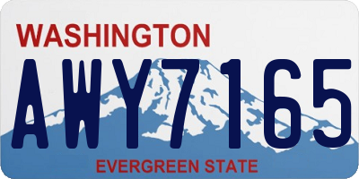 WA license plate AWY7165