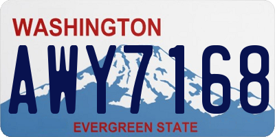 WA license plate AWY7168