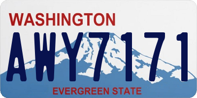 WA license plate AWY7171