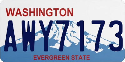 WA license plate AWY7173