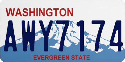 WA license plate AWY7174