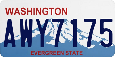WA license plate AWY7175