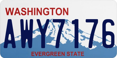 WA license plate AWY7176