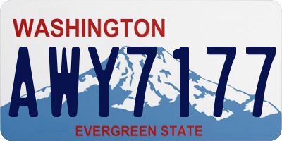 WA license plate AWY7177