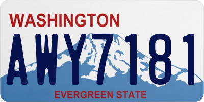 WA license plate AWY7181