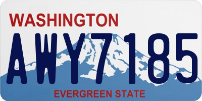 WA license plate AWY7185
