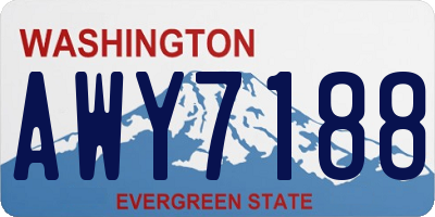 WA license plate AWY7188