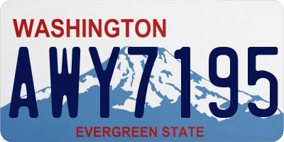 WA license plate AWY7195