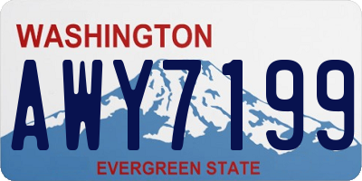 WA license plate AWY7199