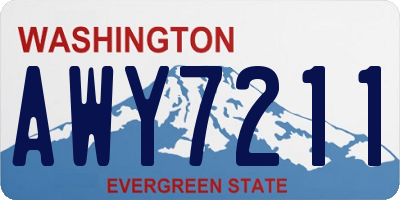WA license plate AWY7211