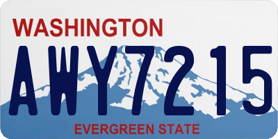 WA license plate AWY7215