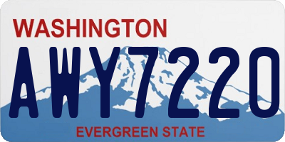 WA license plate AWY7220
