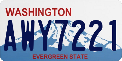 WA license plate AWY7221