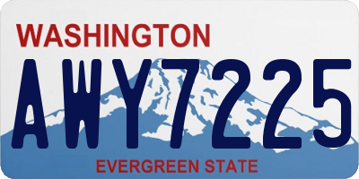 WA license plate AWY7225